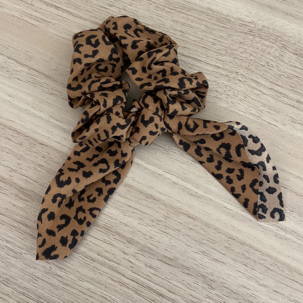 Leopard Hair Scarf Scrunchy